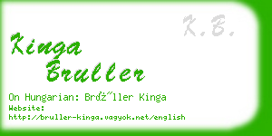 kinga bruller business card